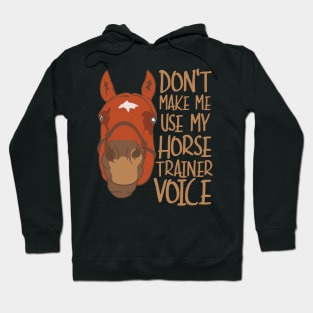 Don't Make Me Use My Horse Trainer Voice Hoodie